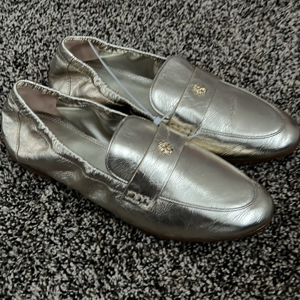 Tory Burch Metallic Gold Perry Loafer, NWOT - Picture 2 of 5
